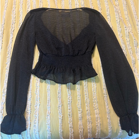 Long sleeve sheer top - Picture 2 of 2